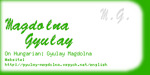 magdolna gyulay business card